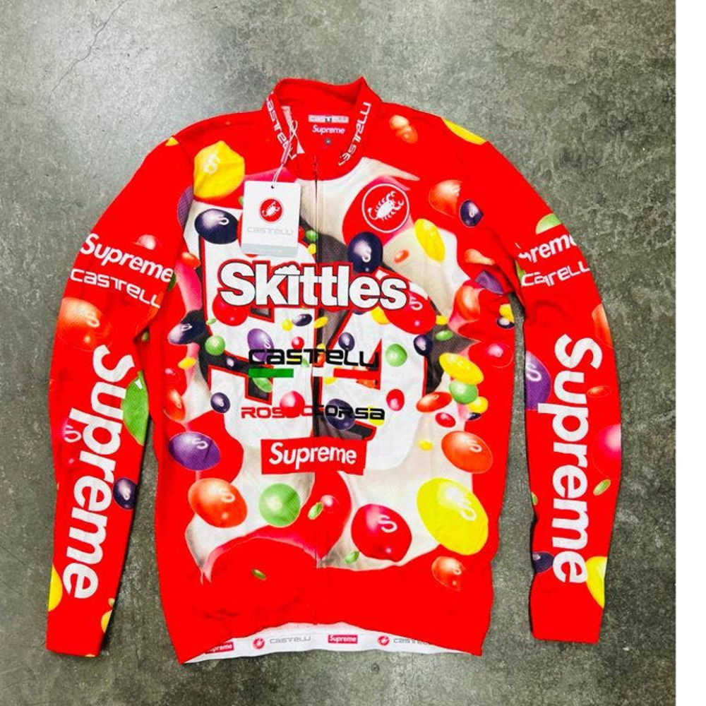 Skittles Castelli L/S Cycling Jersey - Red - Medium